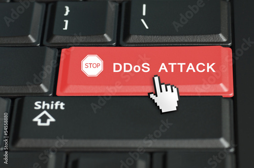 DDoS concept with the focus on the return button