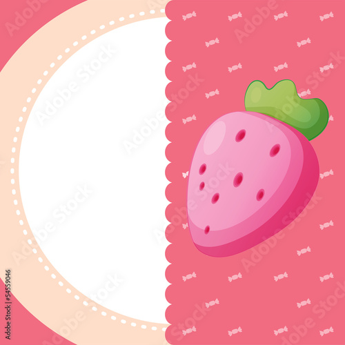 A stationery with a strawberry