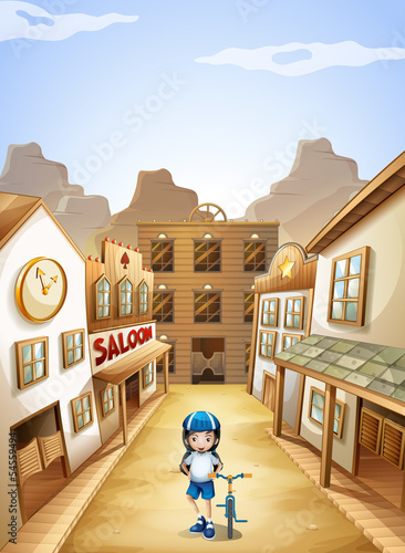 A girl in the town