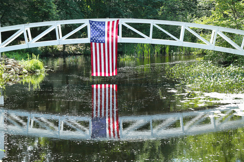 Footbridge in Somesville, Mount Desert Island in Maine photo