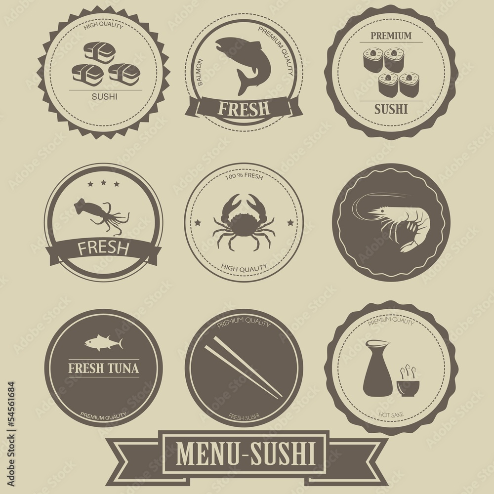 Menu Sushi Label Design Menu Sushi Label Design