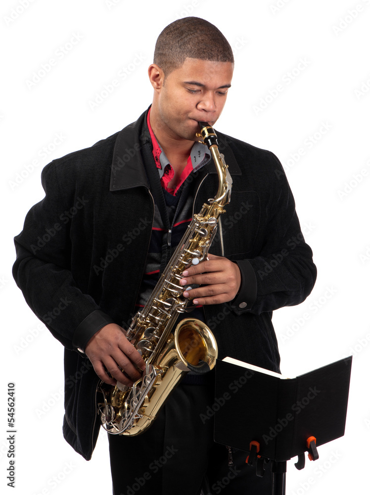 Naklejka premium Saxophone player