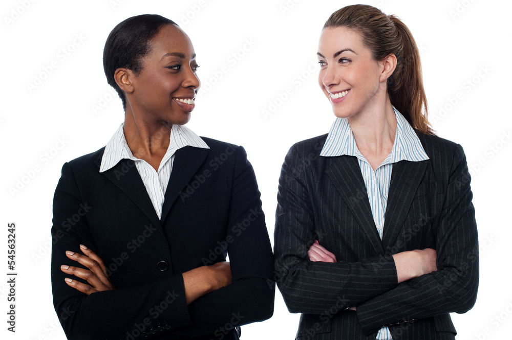 Attractive smiling female executives Attractive smiling female executives