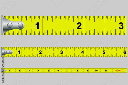 Tape measure in inches