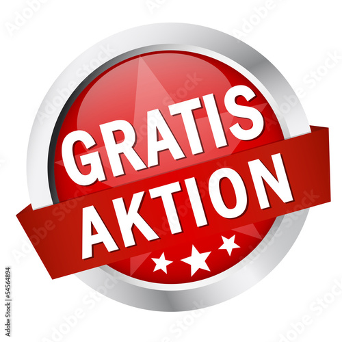 Button mit Banner " GRATIS AKTION "