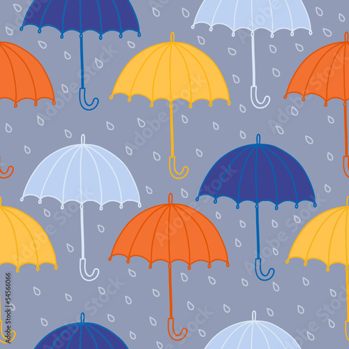 Seamless pattern with umbrellas