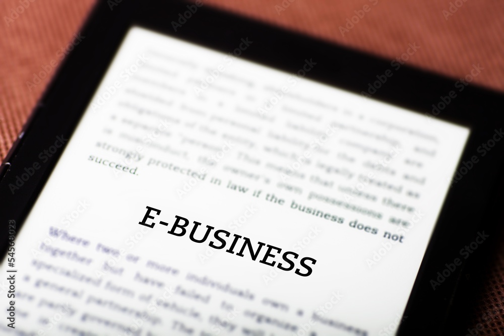 Obraz premium E-business on ebook, tablet concept