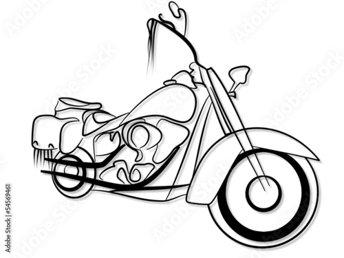 klassisches Motorrad - Tribal