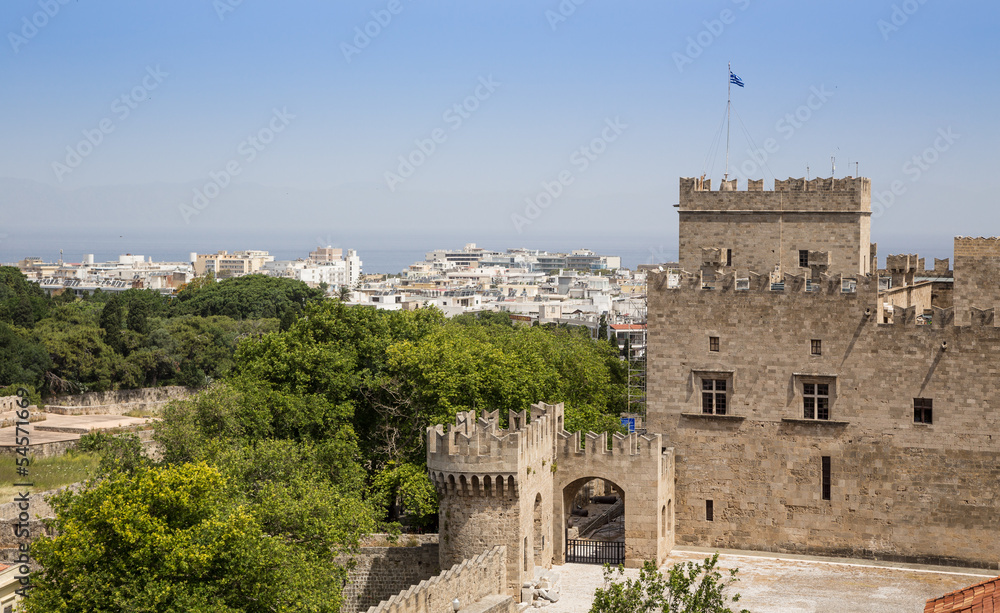 castle of old town Rhodes in Greece
