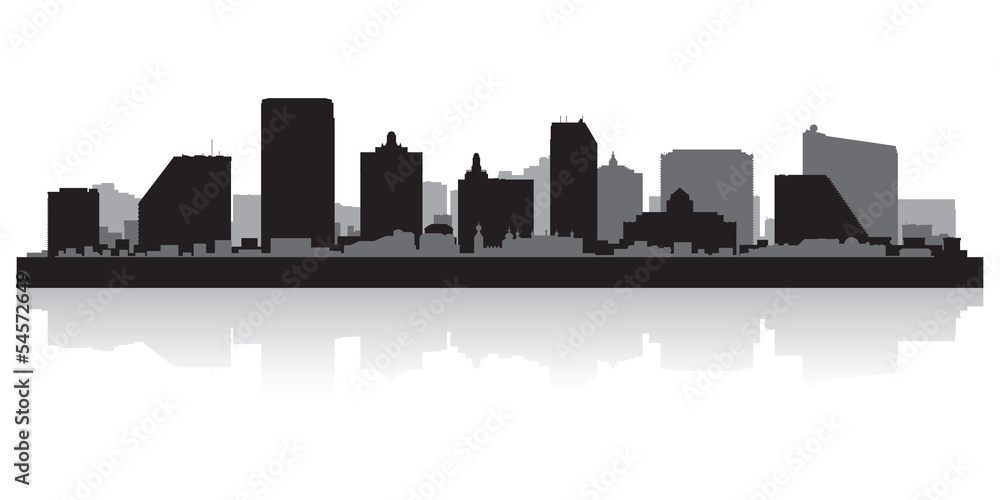 Atlantic city skyline silhouette