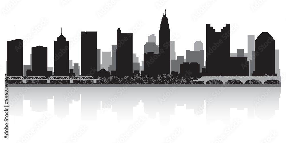 Columbus city skyline silhouette