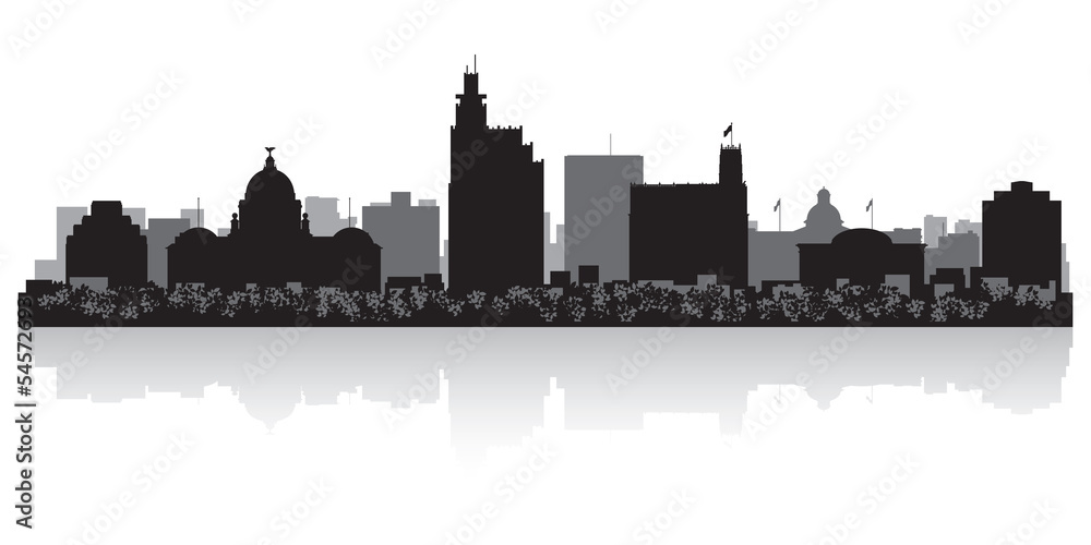 Jackson city skyline silhouette