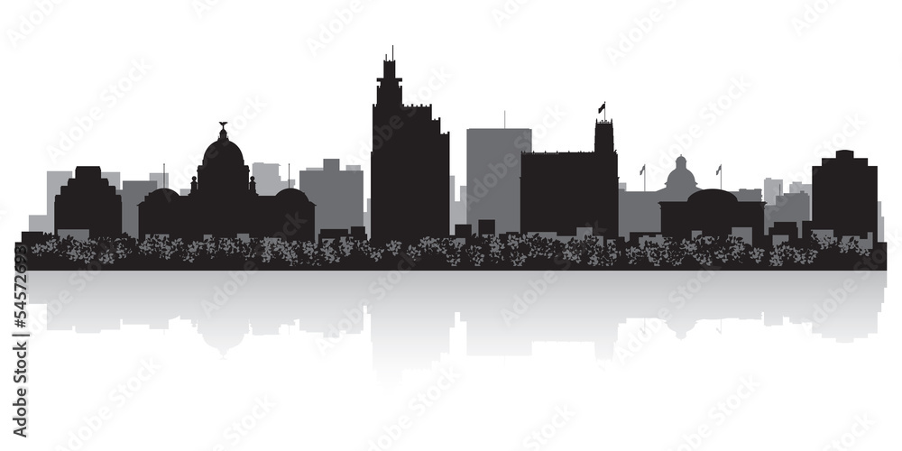 Naklejka premium Jackson city skyline silhouette