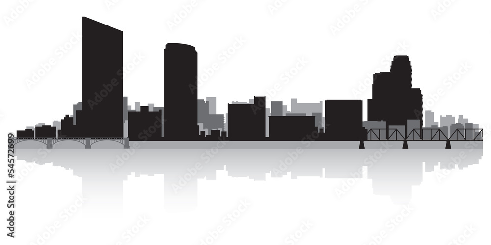 Grand Rapids city skyline silhouette
