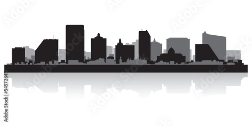 Atlantic city skyline silhouette