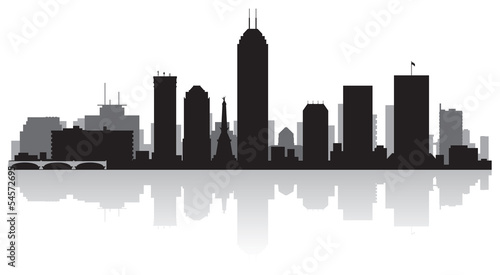 Indianapolis city skyline silhouette