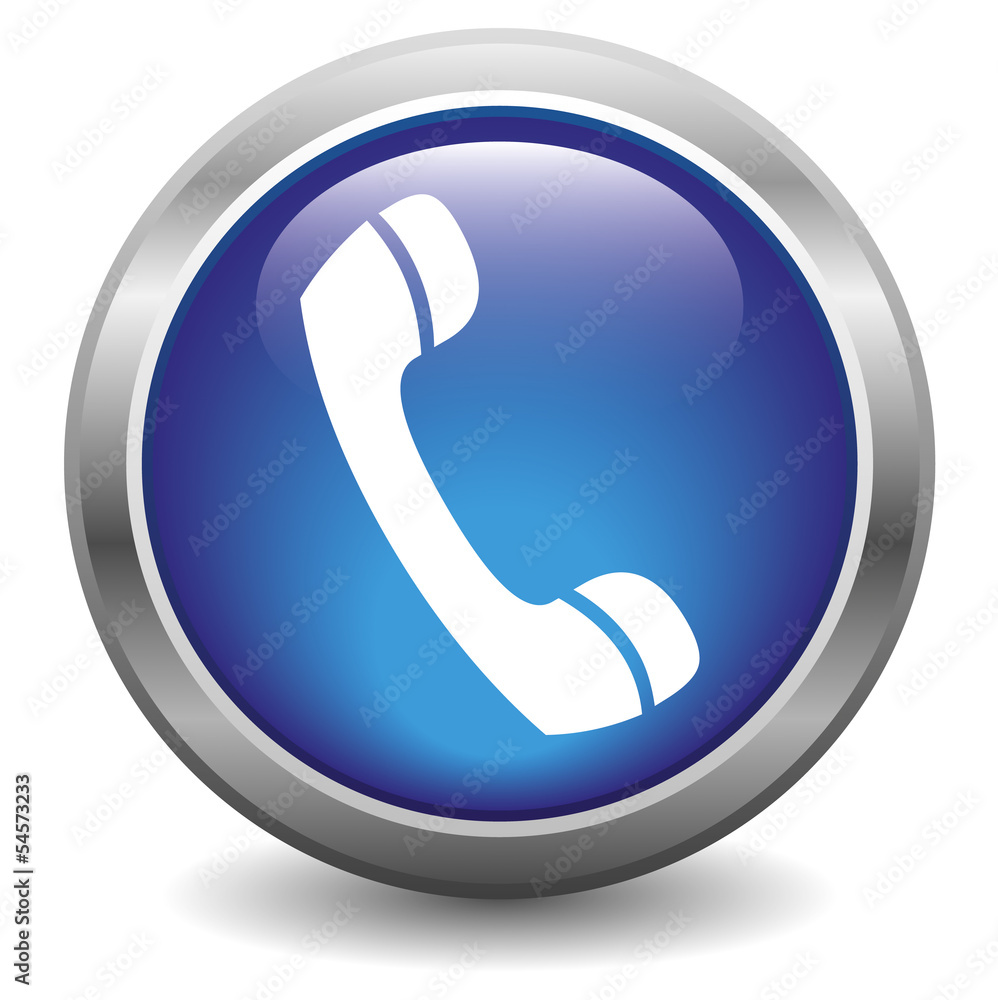 Phone Glossy Icon blue Phone Glossy Icon blue