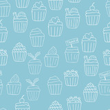 Seamless Cupcake Background