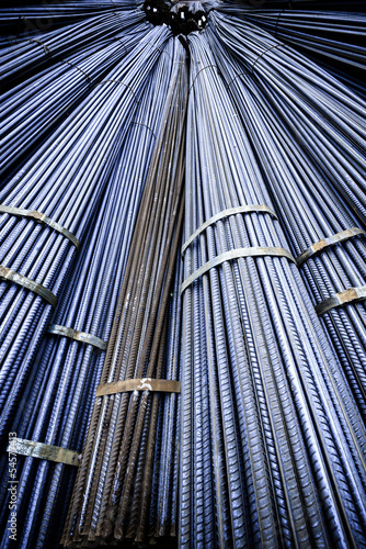 Background texture of steel rods 