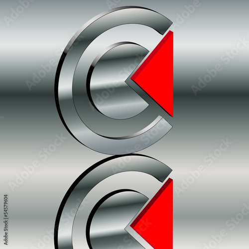 Logo C Dreieck Metall 2