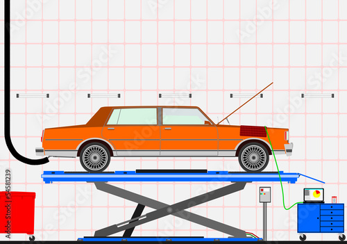 Car in the workshop