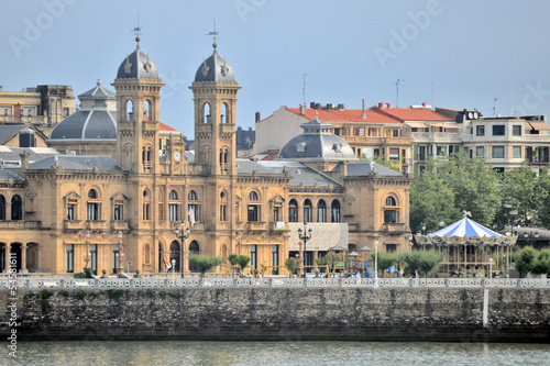 Vista del ayuntamiento de San Sebastián. País Vasco