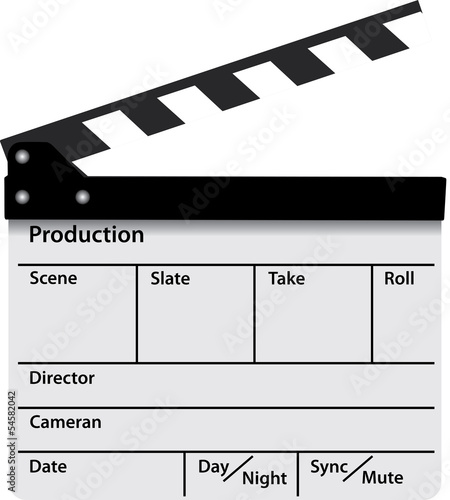 Cinema Film Clapper Slate vector production