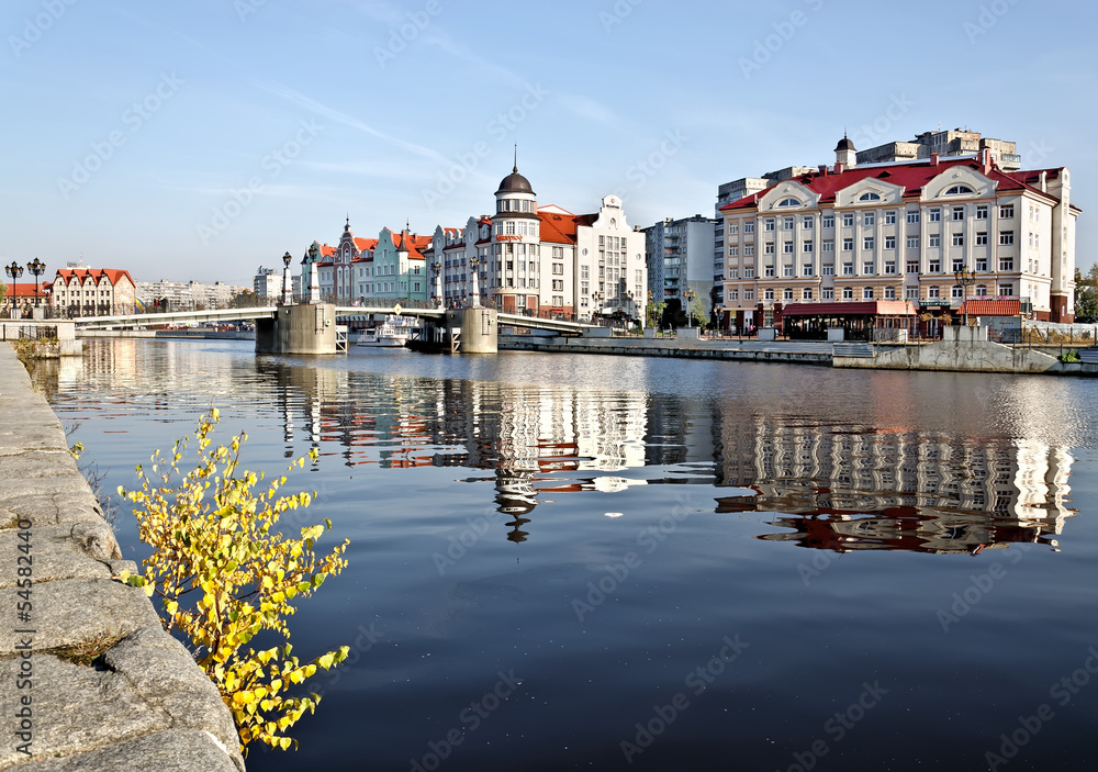 Fototapeta premium Fishing Village - ethnographic center. Kaliningrad, Russia