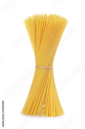 Bunch pasta spaghetti macaroni isolated on white background