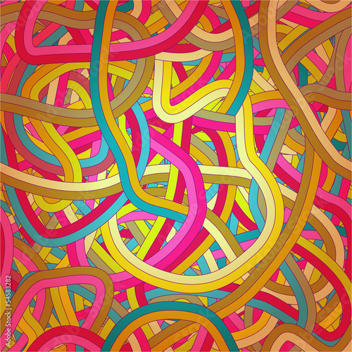 Seamless abstract hand-drawn waves pattern, wavy background. Sea