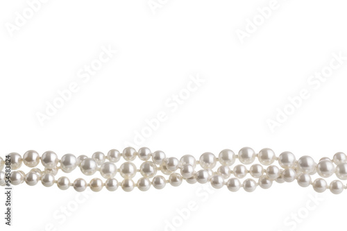 Fotografie, Obraz interlaced chains of white pearls