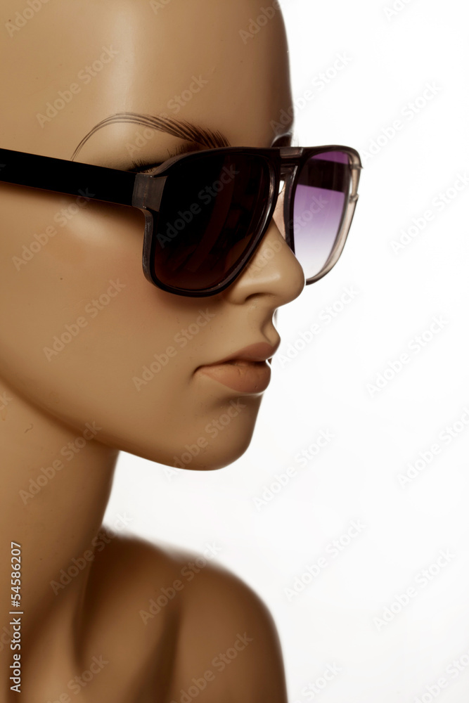 Mannequin wearing fashion sunglasses Mannequin wearing fashion sunglasses