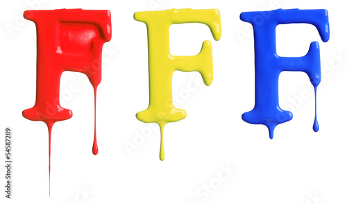 Paint dripping alphabet