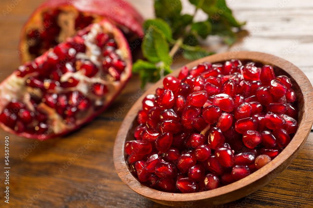 Red pomegranate seeds Red pomegranate seeds
