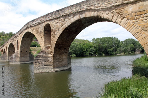 Romanesque bridge in Puente la Reina, Navarre, Spain