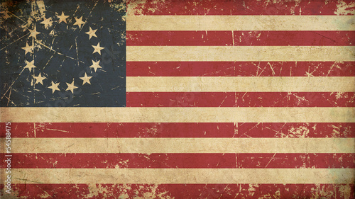 USA Betsy Ross Aged Flat Flag