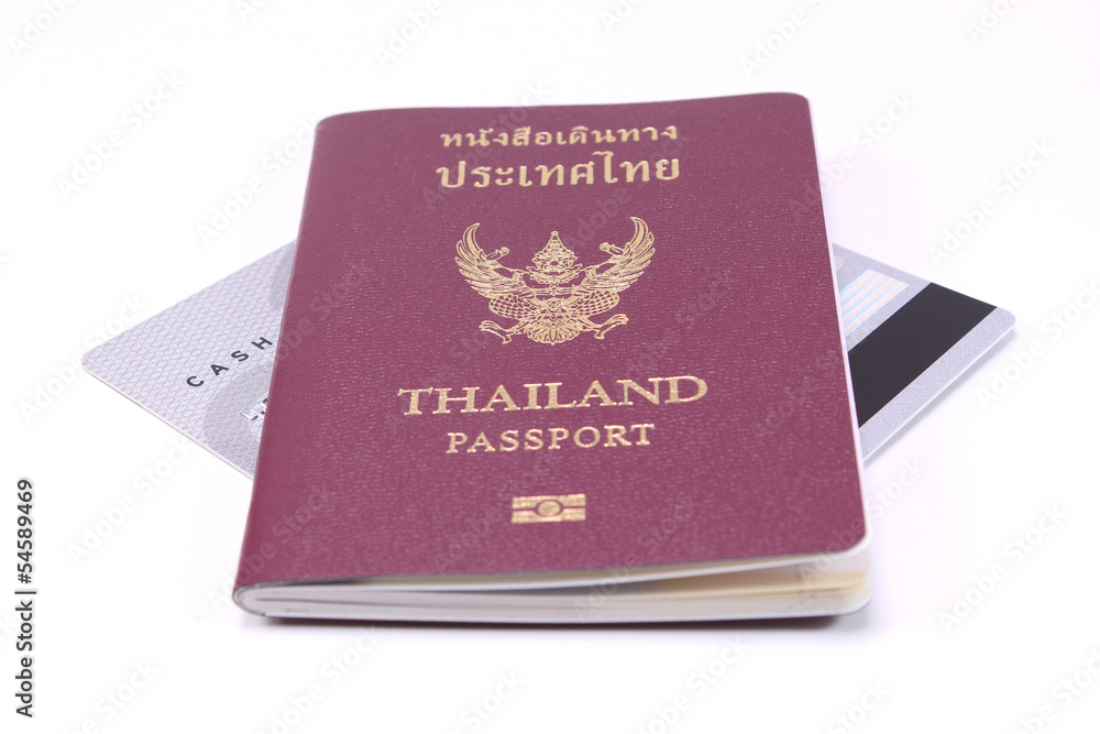Passport and Credit Cards on white background Passport and Credit Cards on white background