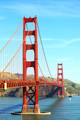 Canvas schilderij Golden Gate Bridge Iconische Golden Gate Bridge skyline  © Oleksandr Dibrova