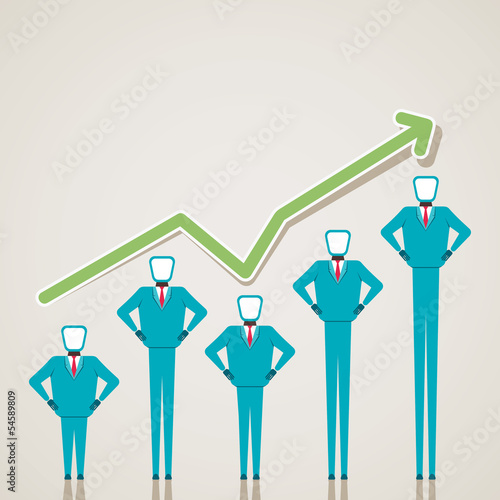 businessmen business graph vector