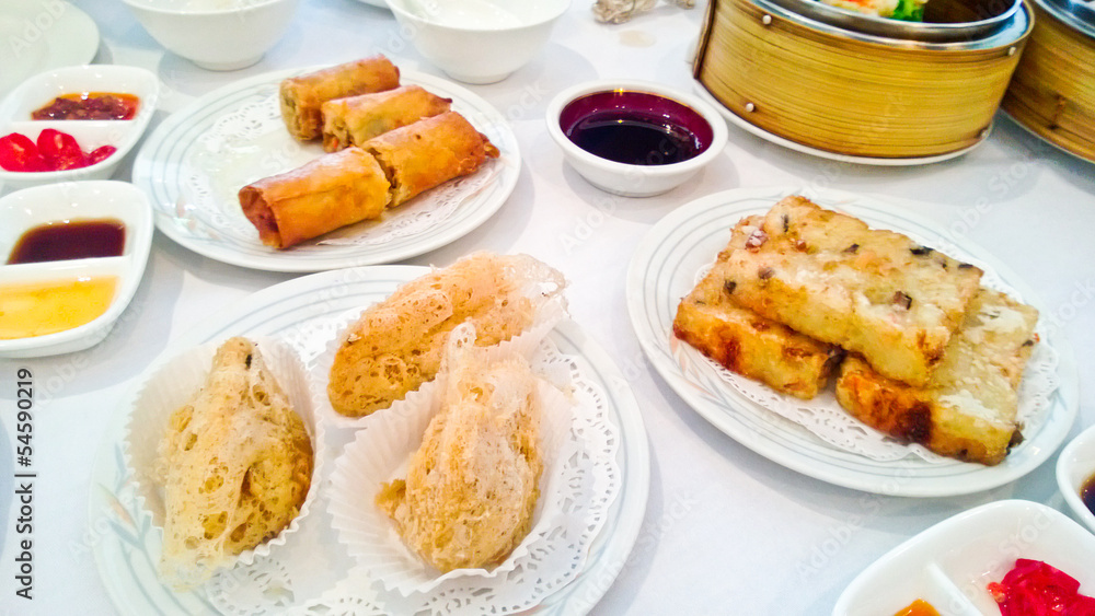 Dim Sum dishes on the table Dim Sum dishes on the table