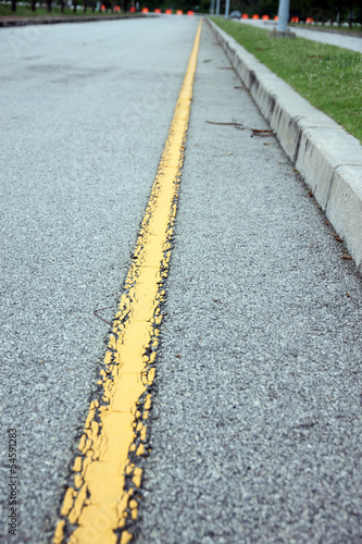 Wallpaper Mural Yellow line of the road. Torontodigital.ca