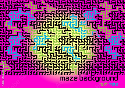vector maze concept isolated on lighting background