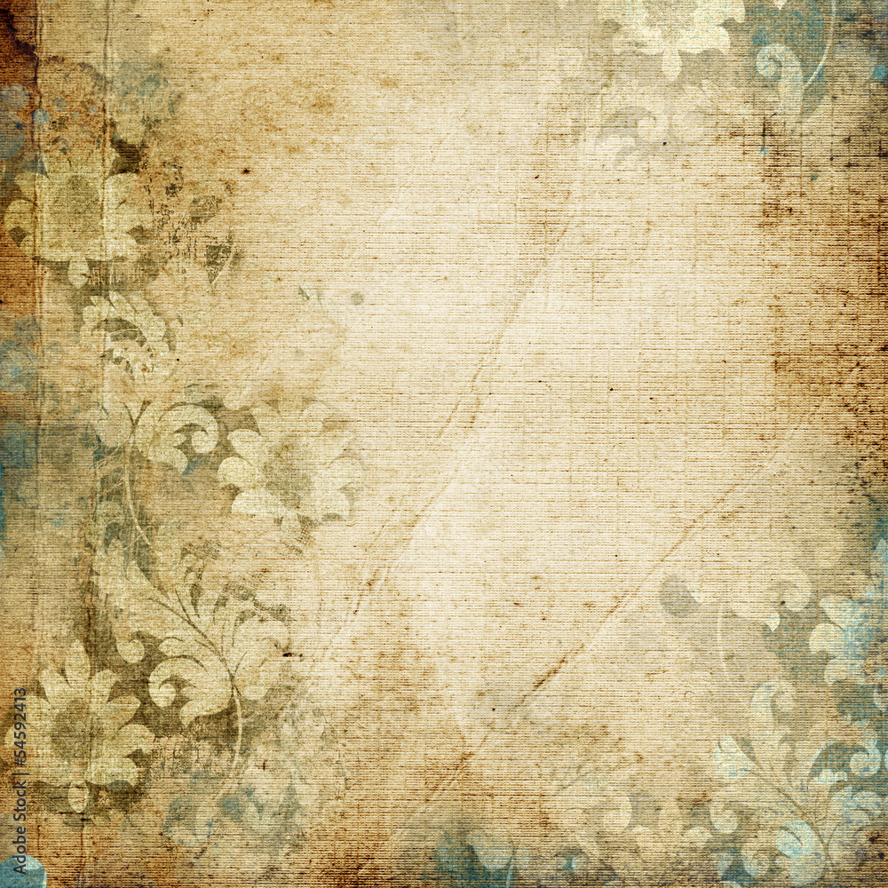 Fototapeta grunge floral background with space for text or image
