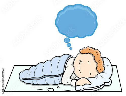 Kid Dreaming - Cartoon Vector