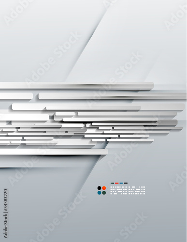 Vector 3d paper lines modern design