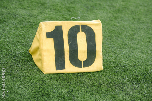 10 Yard Line on American Football Field photo