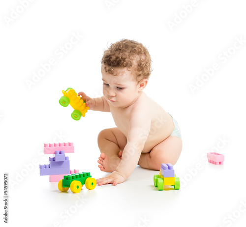 child boy with construction...