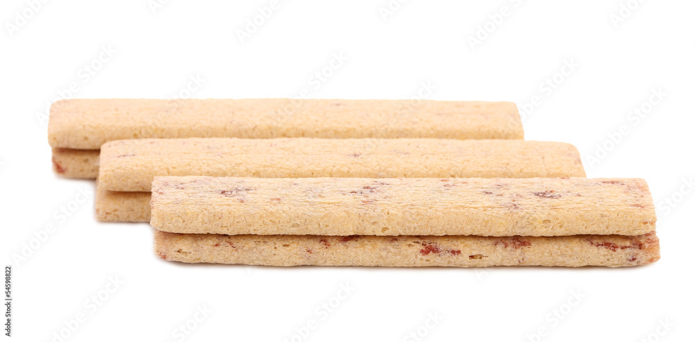Sticks of biscuit with filling. Sticks of biscuit with filling.