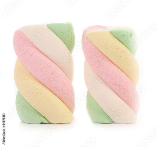 Marshmallows. Different color. Close up.