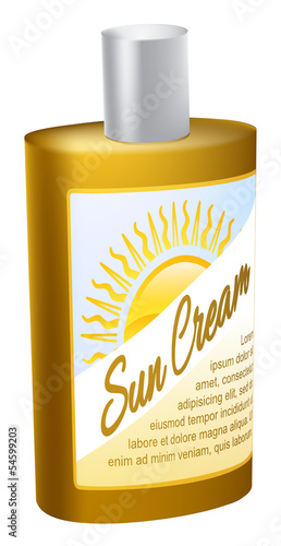 Sun Cream Illustration
